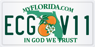 FL license plate ECGV11