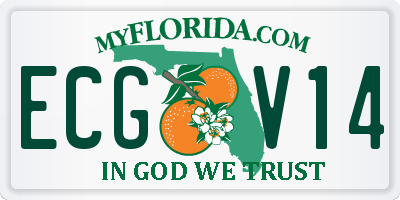 FL license plate ECGV14