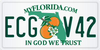 FL license plate ECGV42