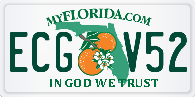FL license plate ECGV52