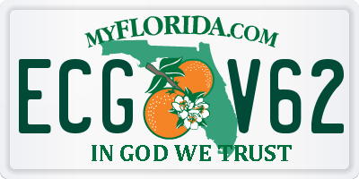 FL license plate ECGV62