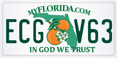 FL license plate ECGV63