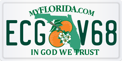 FL license plate ECGV68