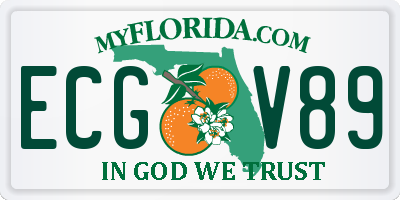 FL license plate ECGV89