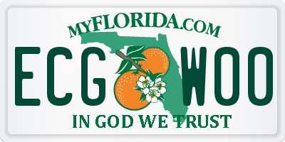 FL license plate ECGW00