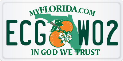 FL license plate ECGW02