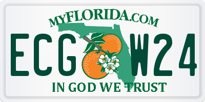 FL license plate ECGW24