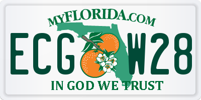 FL license plate ECGW28