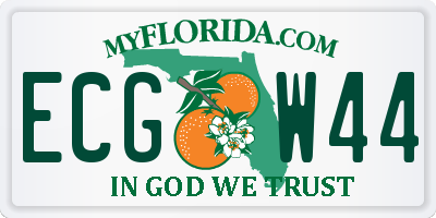 FL license plate ECGW44