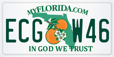 FL license plate ECGW46