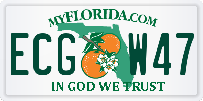 FL license plate ECGW47