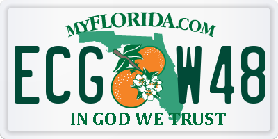 FL license plate ECGW48