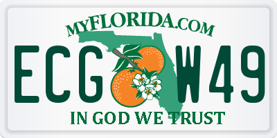 FL license plate ECGW49