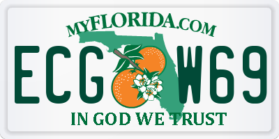 FL license plate ECGW69