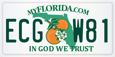 FL license plate ECGW81