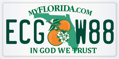 FL license plate ECGW88