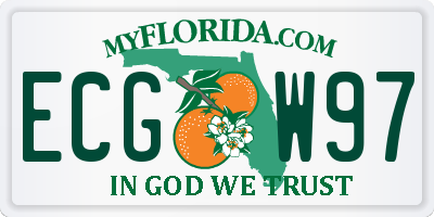 FL license plate ECGW97
