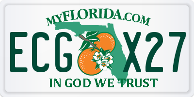 FL license plate ECGX27