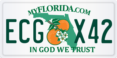 FL license plate ECGX42