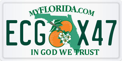 FL license plate ECGX47