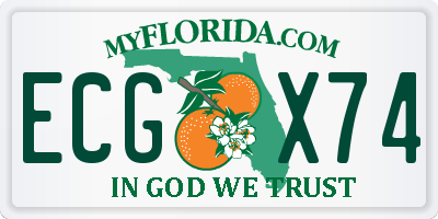 FL license plate ECGX74