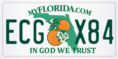 FL license plate ECGX84