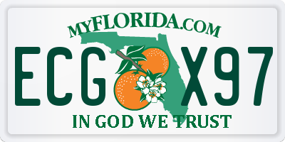 FL license plate ECGX97