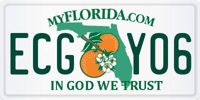 FL license plate ECGY06