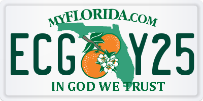 FL license plate ECGY25