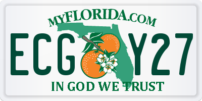 FL license plate ECGY27