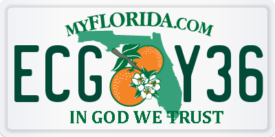 FL license plate ECGY36