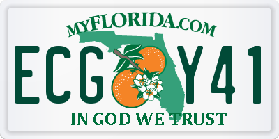 FL license plate ECGY41