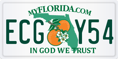 FL license plate ECGY54