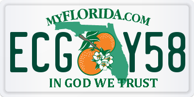 FL license plate ECGY58
