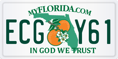 FL license plate ECGY61