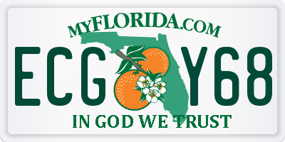 FL license plate ECGY68