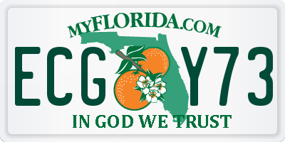 FL license plate ECGY73
