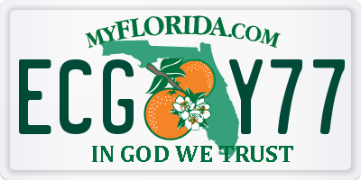 FL license plate ECGY77