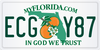 FL license plate ECGY87