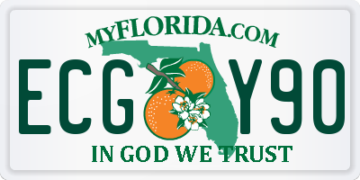 FL license plate ECGY90