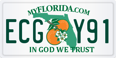 FL license plate ECGY91