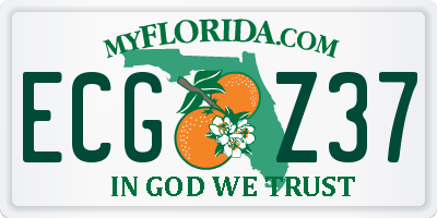 FL license plate ECGZ37