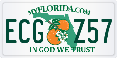 FL license plate ECGZ57