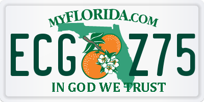 FL license plate ECGZ75