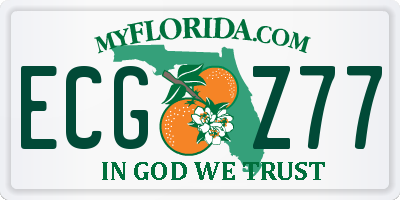 FL license plate ECGZ77