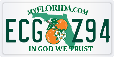 FL license plate ECGZ94