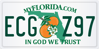 FL license plate ECGZ97