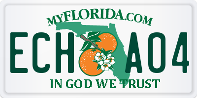 FL license plate ECHA04