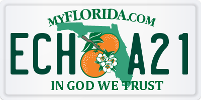 FL license plate ECHA21