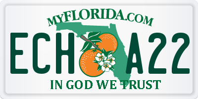 FL license plate ECHA22